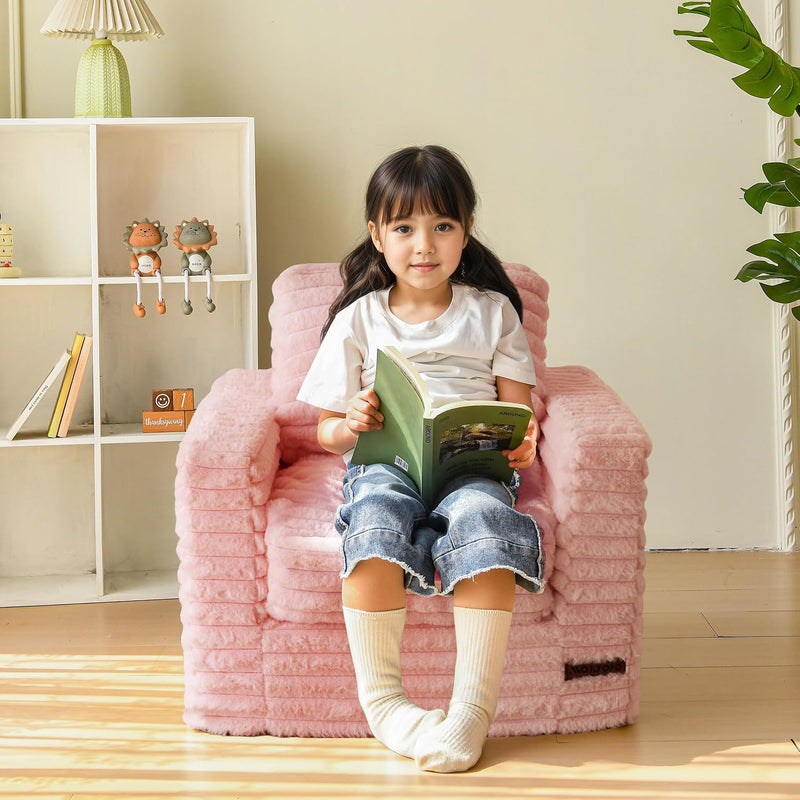 Kids Bean Bag Chair Comfy Faux Fur Sofa