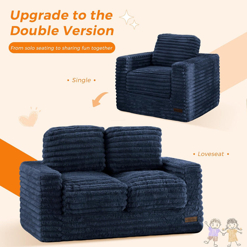 Kids Bean Bag Chair Comfy Faux Fur Sofa