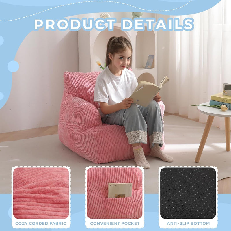 Kids Bean Bag Chair Stuffed Toddler Sofa