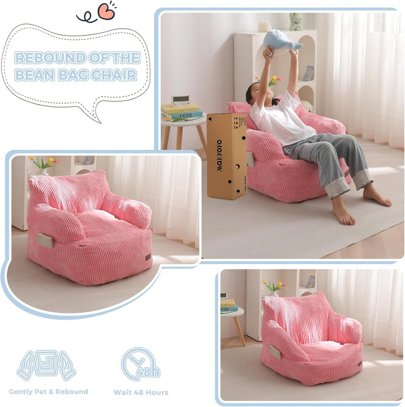 Kids Bean Bag Chair Stuffed Toddler Sofa