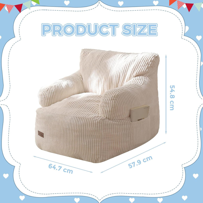 Kids Bean Bag Chair Stuffed Toddler Sofa