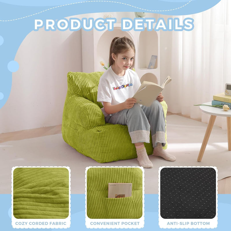 Kids Bean Bag Chair Stuffed Toddler Sofa