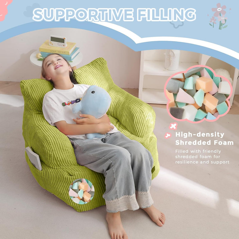Kids Bean Bag Chair Stuffed Toddler Sofa