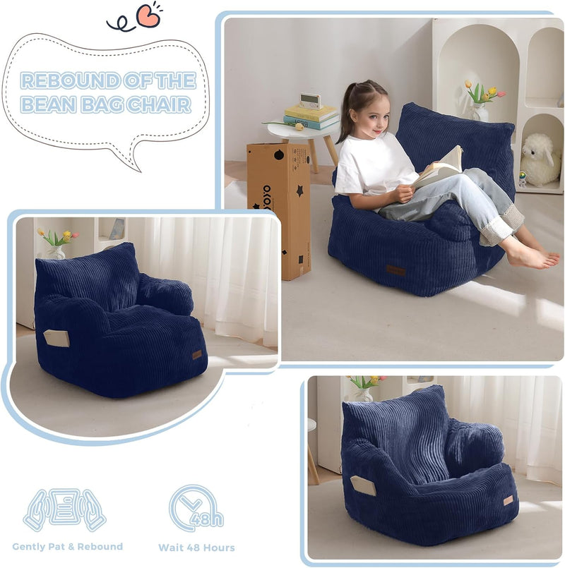 Kids Bean Bag Chair Stuffed Toddler Sofa