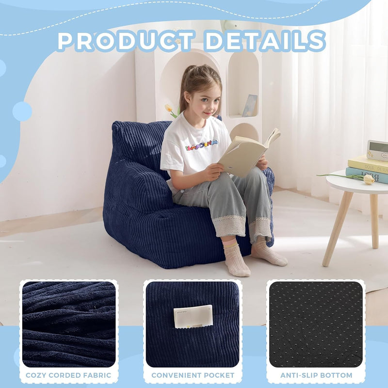 Kids Bean Bag Chair Stuffed Toddler Sofa