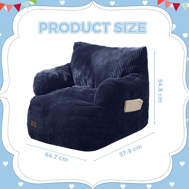 Kids Bean Bag Chair Stuffed Toddler Sofa