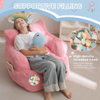 Kids Bean Bag Chair Stuffed Toddler Sofa