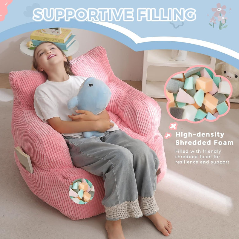 Kids Bean Bag Chair Stuffed Toddler Sofa