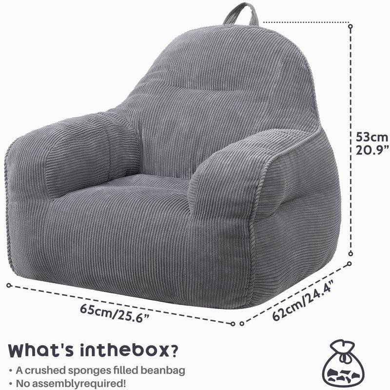 Kids Bean Bag Comfy Chair with Filling Included