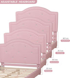 Kids Bed Frame Pvc Leather Children's Toddler