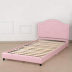 Kids Bed Frame Pvc Leather Children's Toddler