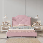 Kids Bed Frame Pvc Leather Children's Toddler
