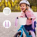 Kids Bike Basket Handwoven Cycle for Bicycle Girls