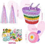 Kids Bike Basket Handwoven Cycle for Bicycle Girls