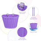 Kids Bike Basket Handwoven Cycle for Bicycle Girls