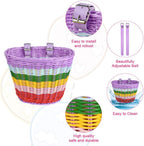 Kids Bike Basket Handwoven Cycle for Bicycle Girls
