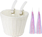 Kids Bike Basket Handwoven Cycle for Bicycle Girls