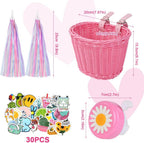 Kids Bike Basket Handwoven Cycle for Bicycle Girls