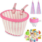 Kids Bike Basket Handwoven Cycle for Bicycle Girls