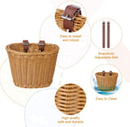 Kids Bike Basket Handwoven Cycle for Bicycle Girls