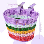 Kids Bike Basket Handwoven Cycle for Bicycle Girls