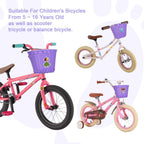 Kids Bike Basket Handwoven Cycle for Bicycle Girls