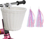 Kids Bike Basket Handwoven Cycle for Bicycle Girls