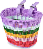 Kids Bike Basket Handwoven Cycle for Bicycle Girls