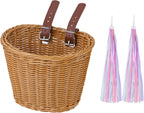 Kids Bike Basket Handwoven Cycle for Bicycle Girls