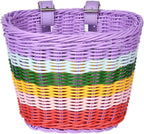 Kids Bike Basket Handwoven Cycle for Bicycle Girls