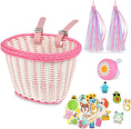 Kids Bike Basket Handwoven Cycle for Bicycle Girls