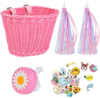 Kids Bike Basket Handwoven Cycle for Bicycle Girls