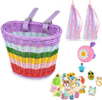 Kids Bike Basket Handwoven Cycle for Bicycle Girls