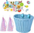 Kids Bike Basket Handwoven Cycle for Bicycle Girls