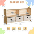 Kids Bookshelf 5-Section Wooden Storage Cabinet 120CM