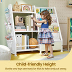 Kids Bookshelf and Toy Storage Organiser: 3-Tier Sling