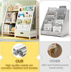 Kids Bookshelf and Toy Storage Organiser: 3-Tier Sling