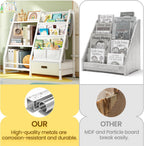 Kids Bookshelf and Toy Storage Organiser: 3-Tier Sling