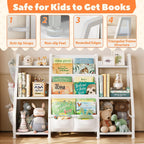 Kids Bookshelf and Toy Storage Organiser: 3-Tier Sling