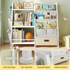 Kids Bookshelf and Toy Storage Organiser: 3-Tier Sling