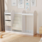 Kids Bookshelf and Toy Storage Organiser with Stuffed