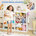 Kids Bookshelf and Toy Storage Organiser with Stuffed