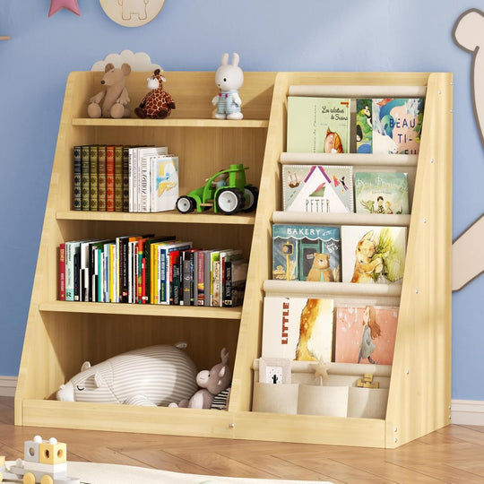 Kids Bookshelf and Toy Storage Organizer 4 Tier