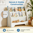 Kids Bookshelf Childrens Bookcase 3 Tier Wooden Book