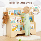 Kids Bookshelf Childrens Bookcase 3 Tier Wooden Book