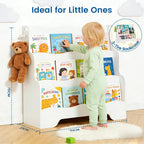 Kids Bookshelf Childrens Bookcase 3 Tier Wooden Book