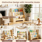 Kids Bookshelf Childrens Bookcase 3 Tier Wooden Book
