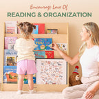 Kids Bookshelf for Toddlers and Babies Wooden Montessori