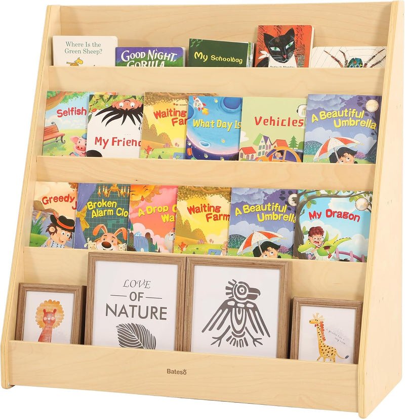 Kids Bookshelf for Toddlers and Babies Wooden Montessori