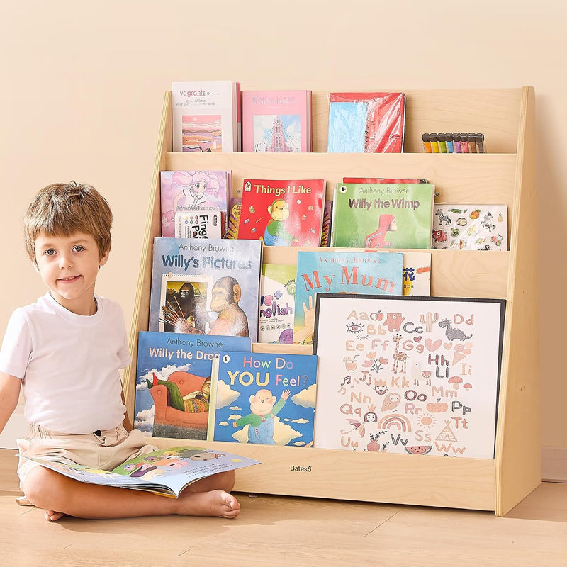 Kids Bookshelf for Toddlers and Babies Wooden Montessori